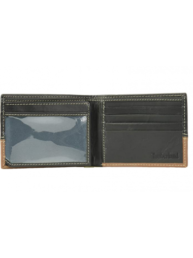 [全新3摺] Timberland Men's Hunter Color-Block Wallet - Black/Cognac